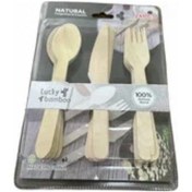 Resim Bambu 24 Parça Çatal Kaşık Bıçak Seti Kahverengi 