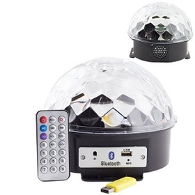 Resim MagicVoice USB ve Bluetooth Bağlantılı Yarım Küre Müzikli Disko Topu 