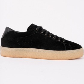 Resim Muggo Midway Bağcıklı Hakiki Deri Erkek Günlük Sneaker Spor Ayakkabı Siyah 