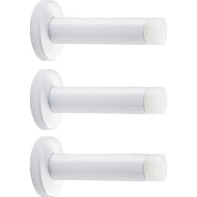 Resim Zemin Koruması İçin Ağır Hizmet Tipi Kapı Stoperi 3'lü Paket Beyaz 