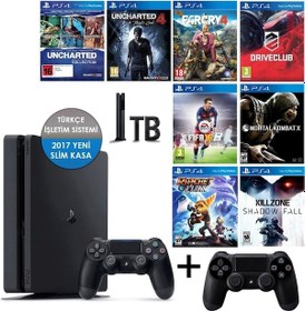 Resim Sony Ps4 Slim 1Tb + 10 Adet Ps4 Oyunlari + 2. Ps4 Kol Teşhir Ürün 