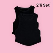 Resim MaberFranco Siyah 2li Crop Seti 