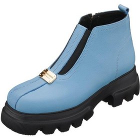 Resim 45-46-47-48-49-50 Numara Gs1313 Bebe Mavi Deri Kadın Bot Rahat Şık Hafif Eva Taban Extra Geniş Rahat Kalıp Bebe Mavi 