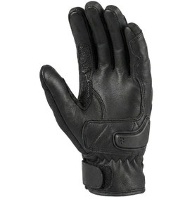 Resim Motosiklet Eldiveni Deri Full Koruma %100 Leder Motorcu Eldiven Siyah 