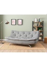 Resim Pafu Rivo Üçlü Yataklı Koltuk - Keten Açık Gri Açık Gri 