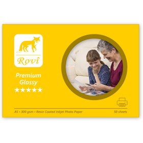 Resim ROVİ Rovi Premium Parlak Fotoğraf Kağıdı 300gsm 50yp A5 