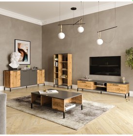Resim Robinhome Robin Home Troya Serisi Tv Ünitesi Orta Sehpa Konsol Kitaplık 
