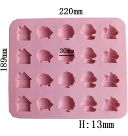 Resim PremiumPort Renkli Silikon Çikolata Kalıbı, Çocuk Temalı, Eğlenceli ve Kullanışlı 