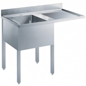 Resim Professional Tezgahaltı Bulaşık Makinesi İçin Tezgah, 1 Evyeli (500x500 Mm), Damlalık Sağda - 1200 Mm ESBD1217R 