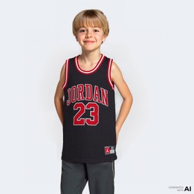 Resim Jordan Jumpman 23 Çocuk Siyah Basketbol Forması 