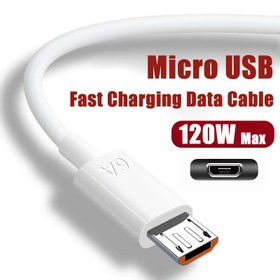 Resim MAX 120W 6A Mikro USB Hızlı Şarj Veri Kablosu SamSung, Xiaomi, Huawei, VIVO Tabletler için Android Mobil Telefon Aksesuarları Şarj USB Kablosu Mikro Mobil Telefon Sürücü Kaydedici Güç Bankası TV Stick Mikro Cihazlar için USB-A'dan Mikro-USB Kablosu 