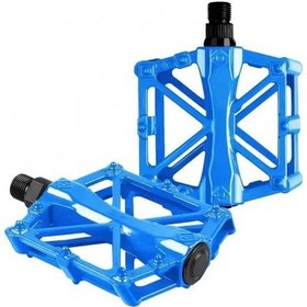 Resim Xbyc 1815 Bilyalı Bisiklet Platform Pedal Geniş Yapılı Bilyalı Alüminyum Pedal Mukavemetli Mavi Renk 