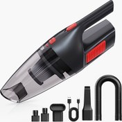 Resim Güçlü Emiş. El Tipi Kablosuz Elektrikli Süpürge, USB Şarj Edilebilir Mini Temizlik Aracı, Çeşitli Eklerle Birlikte Gelir, Arabalar, Evler, Ofisler ve Çatlak Temizliği İçin Uygun. 