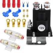 Resim Otomobiller Ve Yatlar İçin 12v Dc Yüksek Akım Hızlı Başlangıç Rölesi 60a Sigorta Tüpü İle 