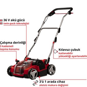 Resim Einhell GE-SC 36/35 Li - Solo, Akülü Çim Havalandırma (Akü ve şarj cihazı dahil değildir) - 3420680 