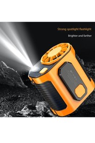 Resim TECHNOMEN Turbo Soğutucu Mini Fan Lambalı Şarjlı 3 Kademeli Hız Yüksek Performanslı Taşınabilir Klima Fanı 