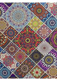 Resim Enesar Home Patchwork Desen Dijital Baski Döşemelik Kumaş 100 x 140 cm 