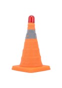 Resim Monyee Yolluk Konisi Led Işıklı Katlanabilir Taşınabilir 30cm, Dayanıklı Pe Malzeme, Güçlü Taban, Yüksek Görünürlük 