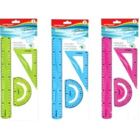 Resim Keyroad Cetvel Seti Esnek 3 Parça Tek Set 