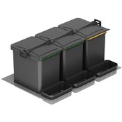 Resim Starax Antrasit Çekmece İçi Çöp Kovası Otomatik S-2555-A 