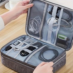 Resim Seyahat Veri Kablosu, Elektronik Cihaz Depolama Çantası, Kabloları Düzenleme Kutusu, Aksesuarlar İçin Taşınabilir Kılıf, Kulaklık Şarj Cihazı Depolama Kutusu, Çok Fonksiyonlu Veri Kablosu Depolama Çantası, Depolama ve Düzenleme Çantası, Ofis, Piknik, Hediye Verme İçin Uygun 