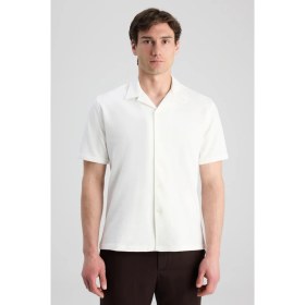 Resim Twn Slim Fit Beyaz Armürlü Gömlek 