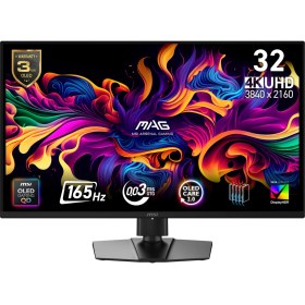 Resim Msı 31.5" Mag 322UP Qd-Oled E16 3840X2160 (Uhd) 16:9 Flat Qd-Oled 165HZ 0.03MS Freesync Premıum Pro Pıvot Gamıng Monıtor 
