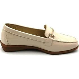 Resim 3102 De Scario Kadın Rugan Ayakkabı Bej 