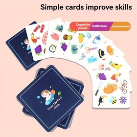 Resim Çılgın Dön Kart Oyunu: Küçük Kart Özellikleri - 3+ Yaş Çocuklar İçin Eğitici Oyuncak - Bilişsel Gücü Geliştirme, Stres Azaltma ve İfade Yeteneğini Artırma 