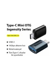 Resim Baseus Type-C Otg Type-C To USB 3.1 Type-C Dönüştürücü Adaptör 