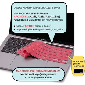 Resim Macbook Pro Klavye Kılıfı 13inç M1-M2 US-TR A2338 2289 2251 A2141 ile Uyumlu 