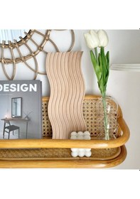 Resim Ahşap Oymalı Gökkuşağı Sunum Tepsisi Ve Kesme Tahtası Ahşap 