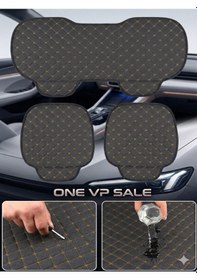 Resim One Vıp Sale Chrysler Grand Voyager Ön Ve Arka Takım Koltuk Minderi Kılıf Siyah Suni Deri Sarı Dikişli Model:onevipsaleminder2923 