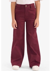Resim Defacto Kız Çocuk Flare Fit Gabardin Pantolon G4227a825wnbr415 Bordo-br415 