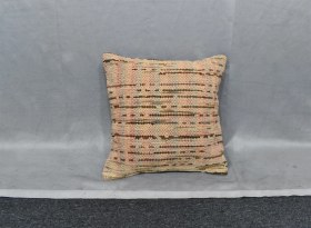 Resim Zehra Abla Halı Yeni El Dokuma Dekoratif Kilim Kırlent Yastık Kılıfı 6525 Çok Renkli 