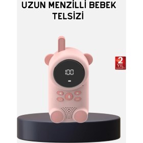 Resim Hobilinka Bebek Telsizi LCD Ekran Vox Iki Yönlü Iletişim USB Şarj Hafif 