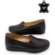 Resim Kadın Hakiki Deri Içi Deri Comfort Tam Ortopedik Anne Ayakkabı Siyah 