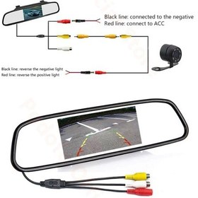 Resim Geri Görüş Monitörü 4.3" Ekran Ayna Üzerine Geçmeli 