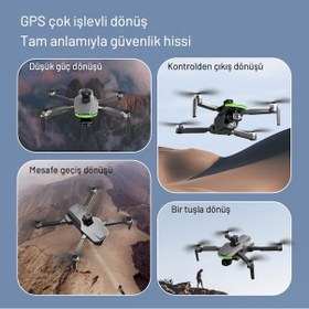 Resim Piha S155 Drone 3 Axis Gimbal 2 Batarya İle 60 Dakika Uçuş Süresi Beni Takip Et Modu 4K HD Kamera Ve Lazerli Engelden Kaçınma Modu 
