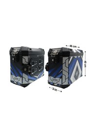 Resim Gp Kompozit Dsn08 Universal 40 Lt X 2 Desenli Alüminyum Motosiklet Yan Çanta Seti Diğer 