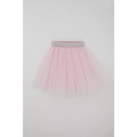 Resim Breeze Kız Çocuk Tütü Etek Kar Tanesi Puantiye Desenli 5-9 Yaş, Pembe 