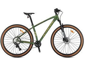 Resim Kron XC 100 PRO 29 JANT MTB - 17' 8 Vites H.Disc Mat Haki-Parlak Sarı Bisiklet 