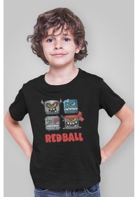 Resim Redball Baskılı Unisex Siyah Çocuk Tişört 02 Siyah 