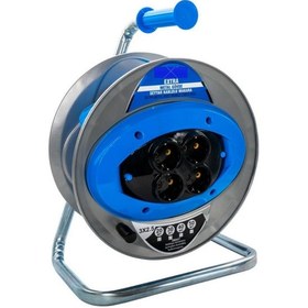 Resim Euromaag Makaralı Seyyar Kablo 3x1,5 20 Mt Metal-7301 20 M 