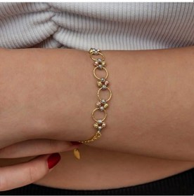 Resim Gümüş Renkli Halka Dorika Kadın Bileklik 