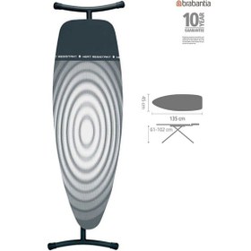 Resim Brabantia 135x45cm (d) Titan Oval Desenli Ütü Masası 
