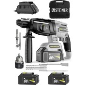 Resim Steiner Germany Technology 88 V 5 Ah Kömürsüz Motorlu Çift Akülü Kırıcı Delici Darbeli Matkap 