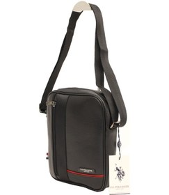 Resim Plevr 8419-S Us Polo Assn Siyah Suni Deri Omuz Askılı Portföy Çantası 