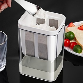 Resim Ultra İnce Gözenekli Süzgeç ve Tazelik Saklama Kutusu ile DIY Yunan Yoğurt Yapma Kiti - Ev ve Restoran Kullanımı İçin Mükemmel 