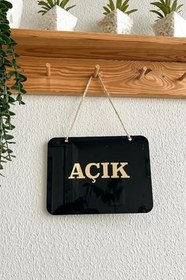 Resim Mağaza Açık Kapalı Tabelası Pleksi - 20 * 15 Cm - 1 Adet Kancalı Cam Vantuzu Hediye 
